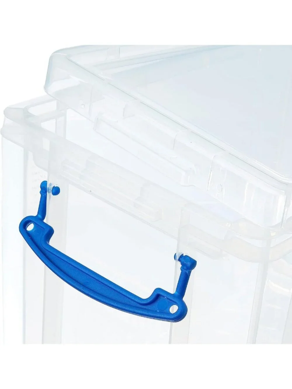 Clear Stackable Storage Bins with Snap Lid & Clip Lock Handles - 19L, 4 Pack